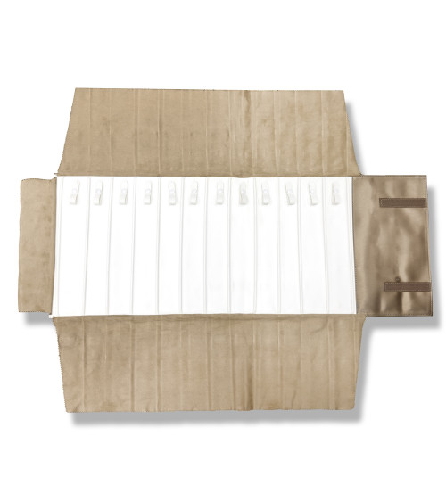Rotolo Portagioielli Linea AURA 83x30cm Collane 1 pezzo Bronzo   Bianco