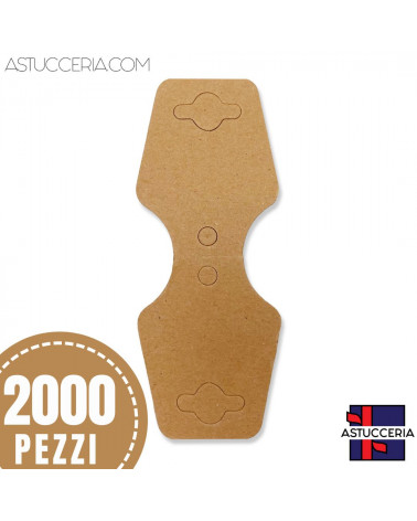 Cartoncino Per Collane E Bracciali 35x90mm 2000 pezzi Carta Kraft LOTTO STOCK