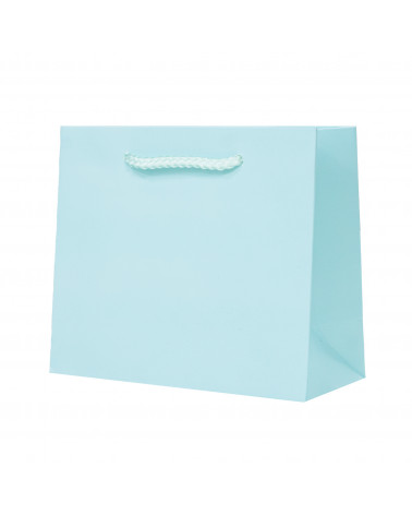 Busta Shopper Di Carta Linea BEBE 14x12x6cm 12 pezzi Azzurro
