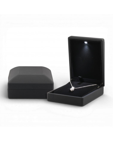 Astucci Per Gioielli Con Luce Linea TOLEDO 7x9x3,5cm 6 pezzi Pendente Nero