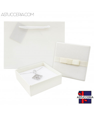 Astuccio In Cartoncino Linea VERONA  90x90x30mm 24 pezzi Shopper Abbinata Bianco