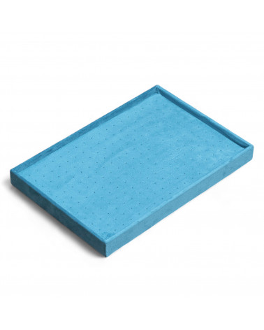 Vassoio Couvette Per Gioielli Linea VELOUR 35x24x3cm 216 Fori Orecchini Blu (Impilabile)