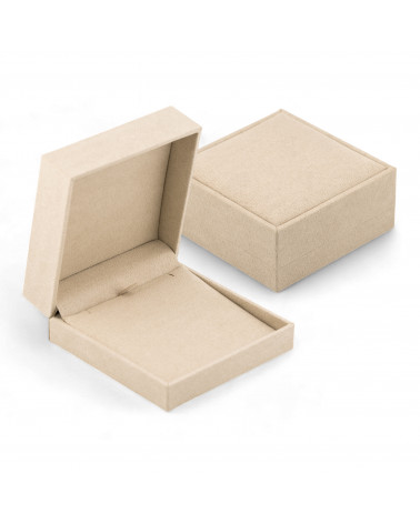 Astucci Per Gioielli Linea BASILEA  90x90x40mm Collana 6 pezzi Suede Beige