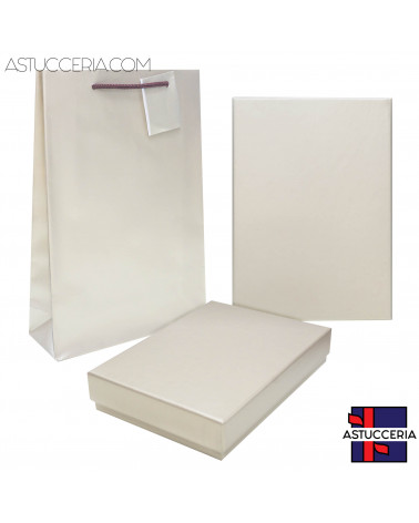 Astuccio In Cartoncino Linea VICENZA 135x190x40mm 6 pezzi + Shopper Pirite