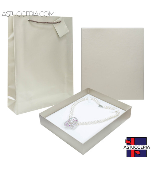 Astuccio In Cartoncino Linea VICENZA 190x220x42mm 6 pezzi Shopper Pirite