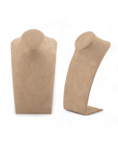 Espositore Per Collane Linea SIENA 20cm 2 pezzi Suede Tortora