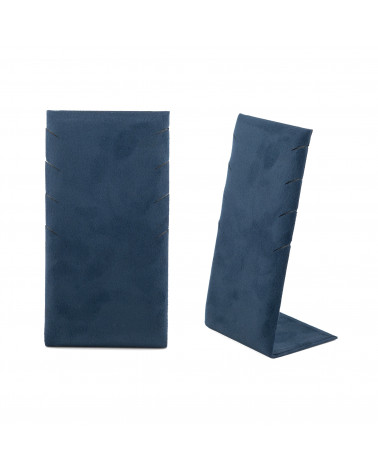 Espositore Per Collana Linea SIENA Pannello 8 Tagli 70x135x50mm 2 pezzi Suede Blu