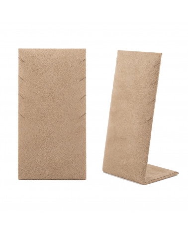 Espositore Per Collana Linea SIENA Pannello 8 Tagli 70x135x50mm 2 pezzi Suede Tortora
