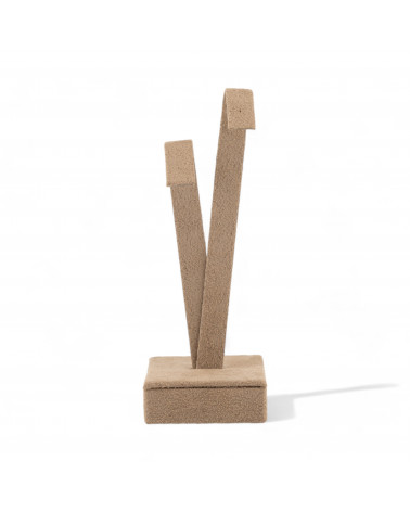 Espositore Per Orecchini Linea SIENA 125mm 2 pezzi Suede Tortora
