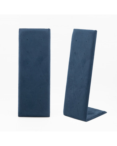 Espositore Per Orecchini Linea SIENA Pannello 12 Fori 50x140x50mm 2 pezzi Suede Blu