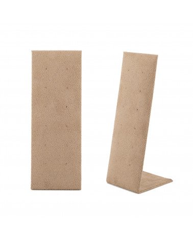Espositore Per Orecchini Linea SIENA Pannello 12 Fori 50x140x50mm 2 pezzi Suede Tortora