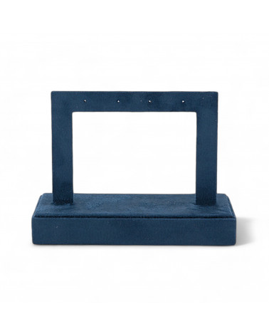 Espositore Per Orecchini Linea SIENA Stand 120x50x95mm 1 pezzo Suede Blu