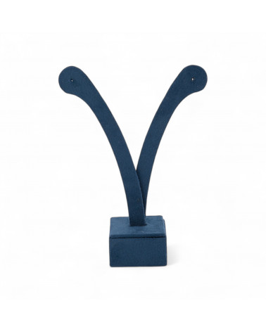 Espositore Per Orecchini Linea SIENA Ypsilon 130mm 2 pezzi Suede Blu