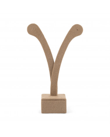 Espositore Per Orecchini Linea SIENA Ypsilon 130mm 2 pezzi Suede Tortora