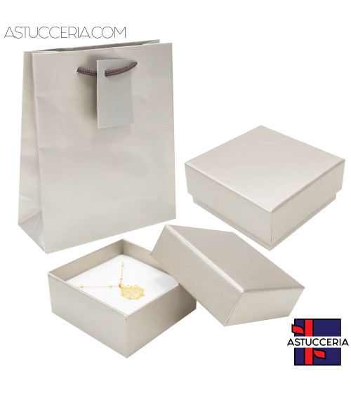 Astuccio In Cartoncino Linea VICENZA 90x90x40mm 24 pezzi   Shopper Pirite