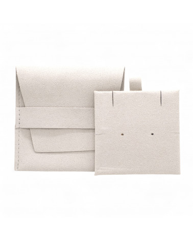 Sacchetti Regalo SUEDE Con Pattina 8x8cm 10 pezzi Grigio