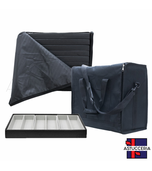 Borsa Da Viaggio Compreso 10 Vassoi Policarbonato Nero