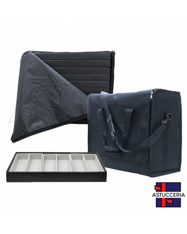 Borsa Da Viaggio Compreso 10 Vassoi Policarbonato Nero