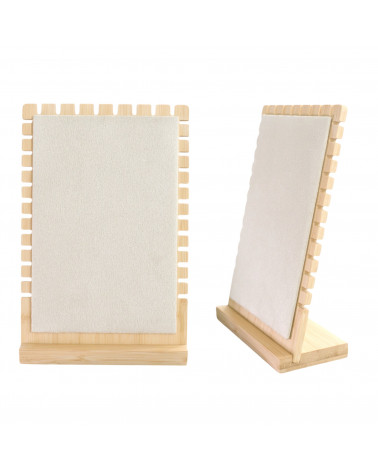 Espositore Pannello Per Collane E Bracciali Bambu e Microfibra 17x25cm 1 pezzo