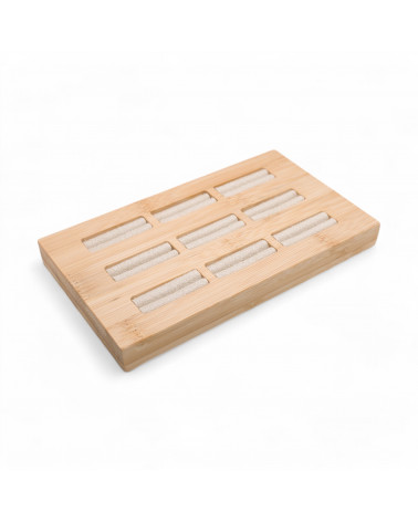 Espositore Per Anelli Bambu e Microfibra 10x17cm 1 pezzo