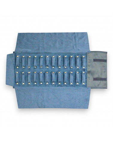 Rotolo Porta Gioielli Linea OCEANO 64x25cm Anelli Blu Ottanio