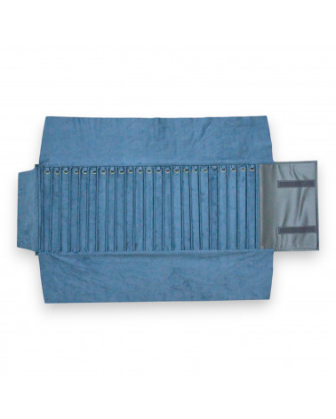 Rotolo Porta Gioielli Linea OCEANO 83x25cm Bracciali Blu Ottanio