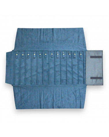 Rotolo Porta Gioielli Linea OCEANO 83x30cm Collane Blu Ottanio