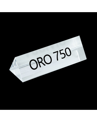 Espositore Di Plexiglass Prisma 5 pezzi Con Logo Oro 750