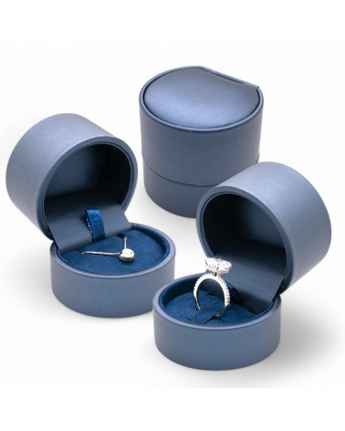 Astucci Per Gioielli Linea PORTOFINO  58x52x55mm Multiuso Anello/Collana 6 pezzi Blu