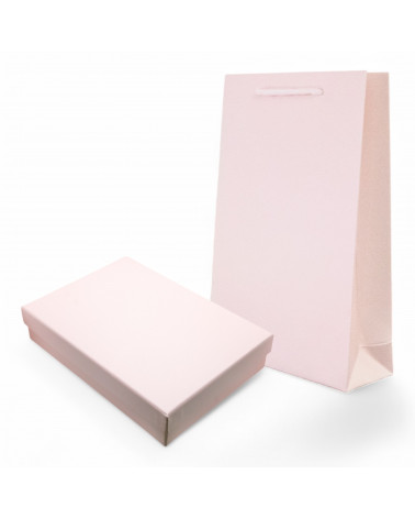 Astuccio In Cartoncino Linea MESSINA 135x190x40mm 6 pezzi + Shopper Rosa Pastello