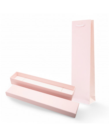 Astuccio In Cartoncino Linea MESSINA 222x45x30mm 12 pezzi + Shopper Rosa Pastello