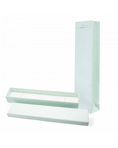 Astuccio In Cartoncino Linea MESSINA 222x45x30mm 12 pezzi + Shopper Verde Menta