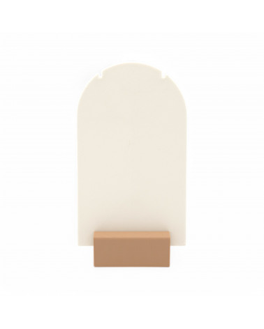 Espositore Per Collane Linea MODULA Bioplastica 65x120x30mm 2 pezzi Arco Beige Bianco