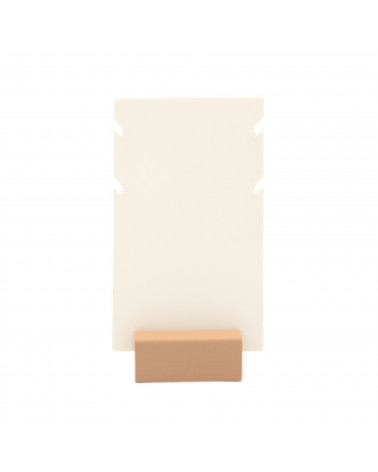 Espositore Per Collane Linea MODULA Bioplastica 65x120x30mm 2 pezzi Rettangolo Beige Bianco