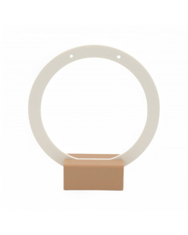 Espositore Per Orecchini Linea MODULA 100x110x30mm 2 pezzi Tondo Beige Bianco