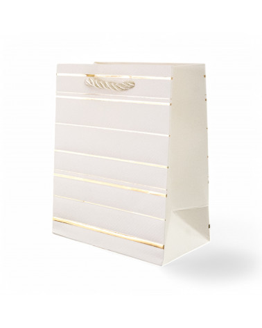 Busta Shopper Di Carta Linea NEWPORT 12x15x7cm 12 pezzi M1 Bianco