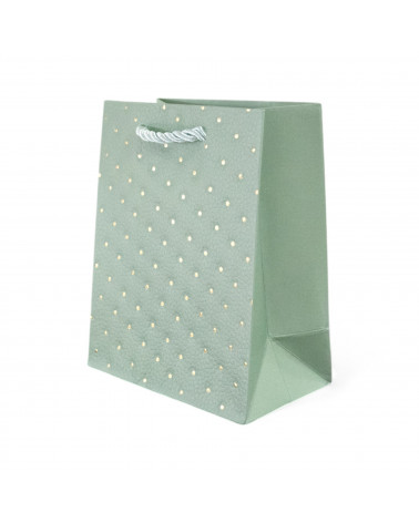 Busta Shopper Di Carta Linea NEWPORT 12x15x7cm 12 pezzi M3 Verde Menta