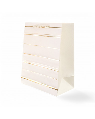 Busta Shopper Di Carta Linea NEWPORT 18x23x10cm 12 pezzi M1 Bianco