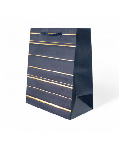 Busta Shopper Di Carta Linea NEWPORT 18x23x10cm 12 pezzi M1 Blu