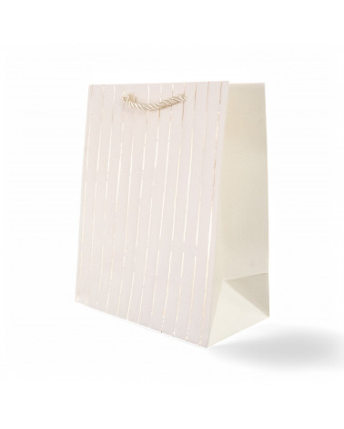 Busta Shopper Di Carta Linea NEWPORT 18x23x10cm 12 pezzi M2 Bianco