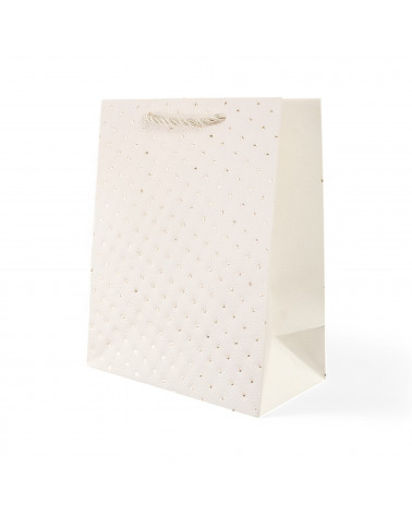 Busta Shopper Di Carta Linea NEWPORT 18x23x10cm 12 pezzi M3 Bianco