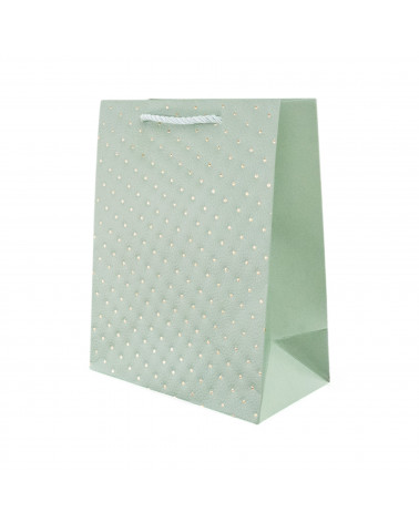 Busta Shopper Di Carta Linea NEWPORT 18x23x10cm 12 pezzi M3 Verde Menta