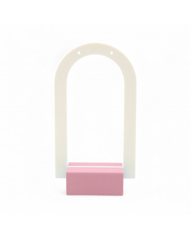 Espositore Per Orecchini Linea MODULA 65x120x30mm 2 pezzi Arco Rosa Bianco