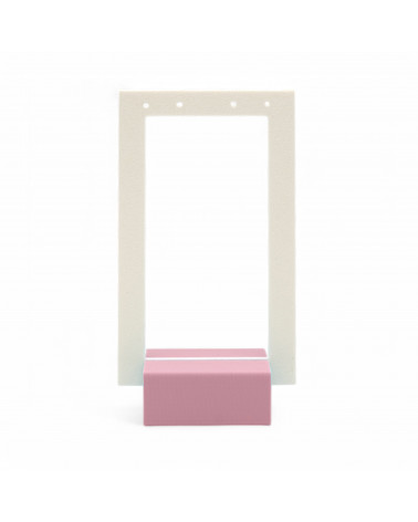 Espositore Per Orecchini Linea MODULA 65x120x30mm 2 pezzi Rettangolo Rosa Bianco