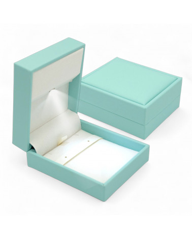 Astucci Per Gioielli Con Luce Linea GENOVA  70x80x35mm  Collana 6 pezzi Turchese