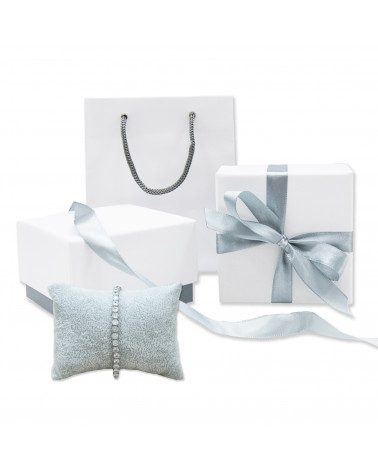 Astucci Per Gioielli Linea ARIZONA 80x80x50mm Con Cuscinetto 12 pezzi + Shopper