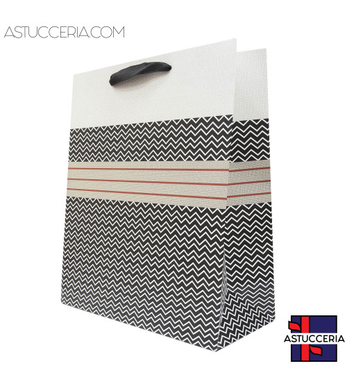Busta Shopper Di Carta Linea BOSTON 26x32x12cm 12 pezzi Modello A