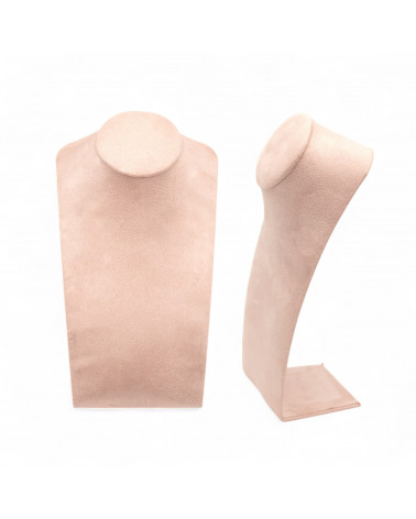 Espositore Per Collane Linea SIENA 20cm 2 pezzi Suede Rosa Cipria