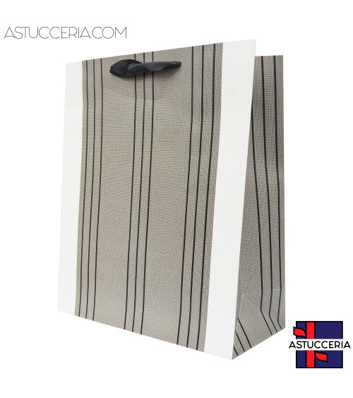 Busta Shopper Di Carta Linea BOSTON 26x32x12cm 12 pezzi Modello B