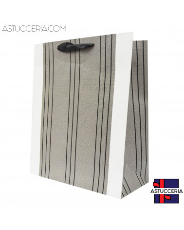 Busta Shopper Di Carta Linea BOSTON 26x32x12cm 12 pezzi Modello B